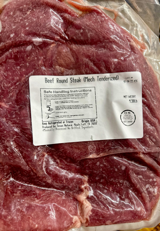Grass-Fed Beef Round Steak.