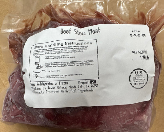 Grass-fed Stew Meat.
